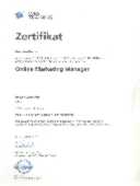 Online Marketing Manager Nachweis